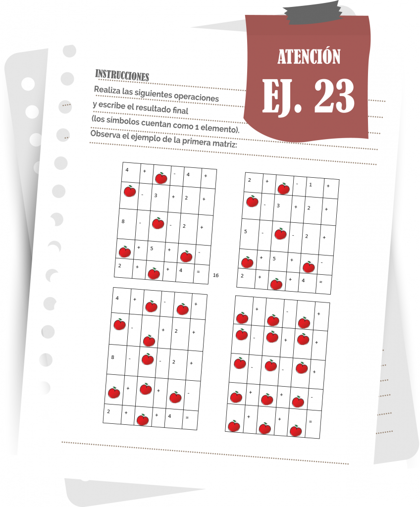 Imagen del ejercicio 23 de atención