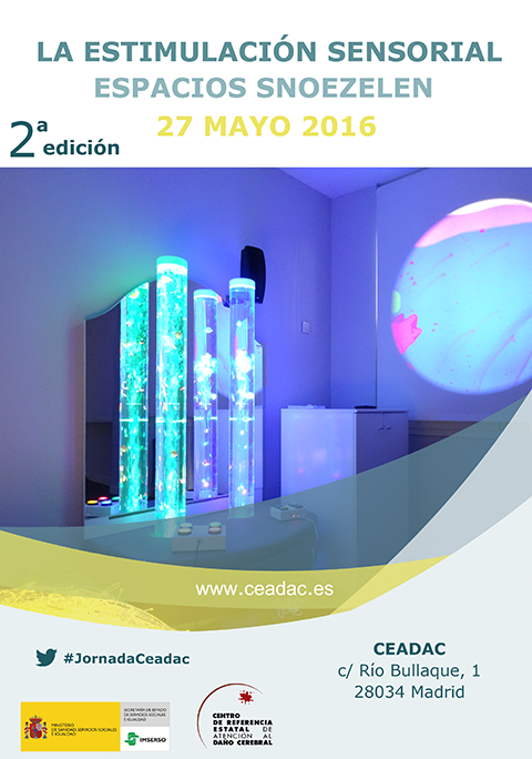 Cartel 2ª edición curso Estimulación Sensorial. Espacios Snoezelen. Poster Jornada Snoezelen