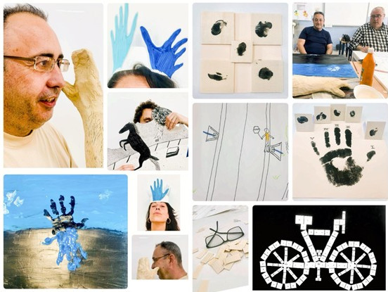 Obras de la exposición de Cruz Roja